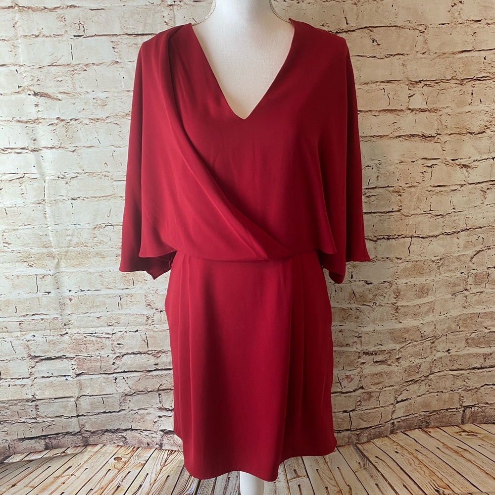 NWT Halston Heritage Drape Dolman A Line Dress
